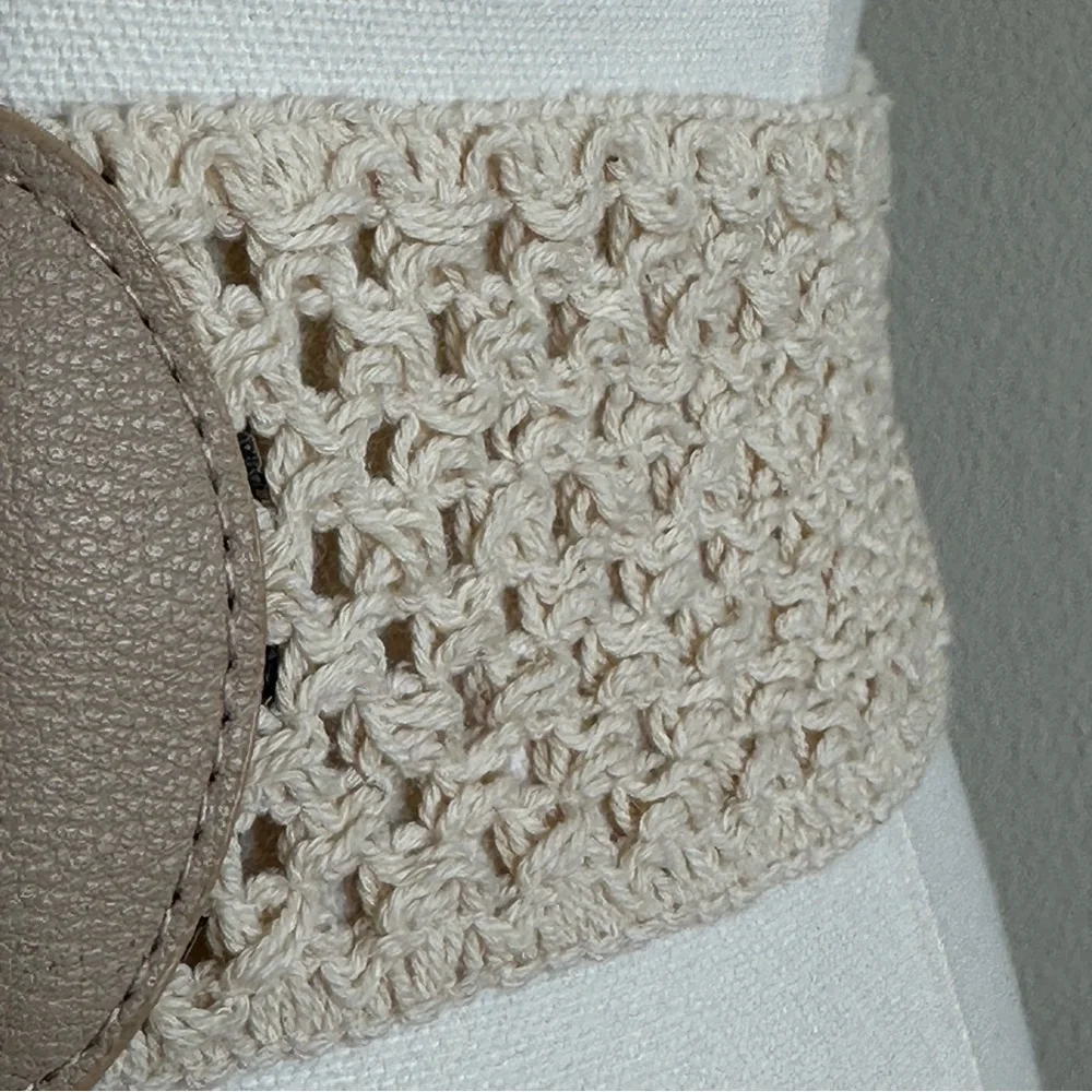 Lp brue Women’s Boho Femenine Romantic Ivory Braided/Knit Stretch Belt. М